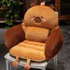 Cojín de Silla Semi-Cerrado de Capibara Lindo para Oficina, Para Estar Sentado Mucho Tiempo, Dormitorio de Estudiantes, Cojín para el Trasero, Cojín Integrado con Respaldo