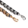 Comercio Exterior Más Vendido Popular Europeo y Americano Punk Hip-Hop Cuentas Calavera Acero de Titanio Pulsera para Hombre Moda Personalizada