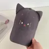 Boné de Baseball Estilo Japonês Fofo com Orelhas de Gato 3D para Mulheres, Proteção Solar ao Ar Livre, Boné de Tecido Macio Emagrecedor de Rosto