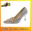 Zapatos de Tacón Altos Versátiles de Princesa para Niña Zapatos de Boda de Cristal Francés Vestido de Novia Personaje Principal Xiuhe Zapatos de Novia de Dos Usos Modelo Nuevo 2025
