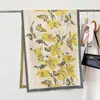 Cachecol transfronteiriço novo estilo chinês com padrão de folha de ginkgo em cashmere sintético para mulheres, xale quente e espesso de outono e inverno de dupla finalidade, incorporando a elegância tradicional chinesa