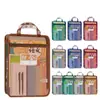 Bolsa de documentos de malla con 11 compartimentos, Bolsa clasificadora por materia en forma de L, Bolsa de mano con cremallera para tareas de estudiante, Bolsa de almacenamiento