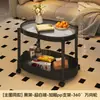 Mesa Lateral Carrinho de Vidro Móvel, Mesa de Centro Pequena para Sofá de Sala de Estar, Prateleira de Armazenamento, Mesa de Cabeceira de Quarto Estilo Francês de Luxo Leve
