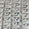 Nuevos Pendientes de Acero Inoxidable, Estilo Fresco de Verano, Tres Pares en una Tarjeta, Pendientes de Joyería, Suministro para Tiendas de Dos Yuan al por Mayor