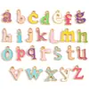 Accesorios de Joyería con Goteo de Aceite de Aleación 26 Colgantes de Letras Inglesas Minúsculas para Pulsera DIY Llavero Colgante Decorativo