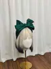 Nova Faixa de Cabeça Dourada Retro com Laço Tridimensional Dongdaemun Versão Larga Redutora de Idade Mostradora de Rosto Grampo de Cabelo de Tecido Pequeno