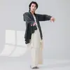 Nueva Camisa de Baile Moderno Estilo Chino, Unisex, Cuello Alto, Corte Holgado, Atuendo de Baile de Jazz, Ropa de Práctica para Estudiantes de Arte