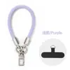 Cordón para teléfono móvil, cuerda corta de nailon tejida con clip, anti-pérdida, anti-robo, fácil de llevar, de color liso, versátil, para muñeca