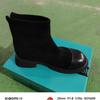 Botas Martin Versátiles de Moda con Stretch para Mujer 2025 Otoño e Invierno Nuevas Botas Cortas Retro Adelgazantes Petite Tacón Grueso Botas Slim