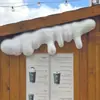 Enfeites de Escultura de Espuma de Natal Neve Pendurada Goteiras Pendurados na Porta Floco de Neve Artificial Decoração de Cena de Neve Escultura de Paisagismo Personalização