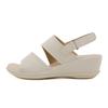 (Agotado, No se resurtirá) Q316-2 Estilo Europeo y Americano 2026 Sandalias de Playa Metálicas Simples de Cuña Casuales para Mujer
