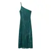 2025 Transfronterizo Aliexpress Más Vendido Ropa de Mujer Comercio Exterior Wholesale Nuevo Vestido de Tirantes con Lentejuelas de Seda Estampado