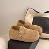 Zapatos de mujer de suela gruesa, que aumentan la altura, de doble uso, totalmente cerrados estilo Birkenstock, nuevo modelo otoño 2026, mocasines sin cordones, zapatos de vestir populares estilo Birkenstock