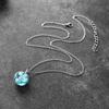 Collar transfronterizo de verano nuevo creativo cielo azul y nubes blancas Europa y Estados Unidos nubes resina Gema del Tiempo colgante de bola transparente
