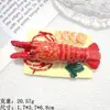 Accesorios de Resina Retorcida Cangrejo Langosta Tridimensional Pintado Imanes de Refrigerador Creativos Personalizados DIY Pegatinas Decorativas para Fundas de Teléfono Móvil