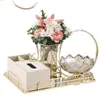 Caja de Pañuelos Multifuncional Simple Moderna Blanca Caja de Pañuelos de Lujo Accesible Mesa de Café de Sala de Estar Mesa de Comedor Almacenamiento de Control Remoto Elegante