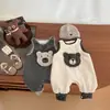 Macacão de Lã com Forro Fofo Estilo Coreano para Meninos e Meninas, Roupa de Inverno Grossa e Quente Super Fofa para Bebês para Uso Externo