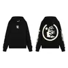 Cruzamento de Fronteiras Novo Europeu e Americano Hellstar Hell Star Marca da Moda Moletom com Capuz Letra Estampa Retro Solto para Homens