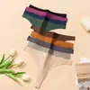 Venta Caliente Cómodos Sexy T-pants 9 Colores Seda de Hielo Sin Marca Tanga Mujer Color Sólido Perlado Lujo Ligero Transpirable Ropa Interior para Mujer
