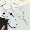 Cadena de Cuentas de Cristal Coloridas Estilo Mismo que Park Caiying Colgante de Correa para Teléfono Móvil Correa de Muñeca Corta Personalizada Versátil Nuevo Estilo para Mujer