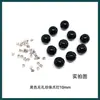 Pequenas Pérolas Imitação Pretas Não Porosas com Tarraxas de Garra, Bolas de Espuma ABS, Material Fino para Decoração de Roupas, Rebites de Pérola Pretos