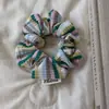Diademas de Punto Rayadas Color Dopamina Versátiles Estilo Universitario para Chicas Scrunchies Accesorios para Cola de Caballo