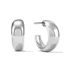 Aretes de Aro en Forma de C Transfronterizos Europeos y Americanos de Plata S925 para Mujer, Nicho de Lujo Accesible, Moda de Alta Gama, Aretes Simples y Pendientes
