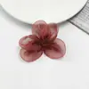Coreano estilo malha de cor sólida five-pétala flor headband hairpin acessórios diy saco de roupas sapatos flor semi-acabado pacote de material do produto