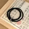 Pulseira de Contas Duplo Círculo Estilo Chinês, Novo Design de Nicho de Luxo, Joia Fresca e Elegante, Presente de Dia das Mães para Mulheres
