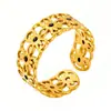 Comercio exterior transfronterizo europeo y americano anillo de corazón con líneas irregulares de acero inoxidable anillo abierto ajustable de nicho de alta gama joyería para manos