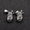 Nuevo Colgante de Dientes de Lobo Vintage Plata Aleación Set de Dientes de Lobo Lobo Hambriento Colgante de Diente de Mastín del Tíbet Incrustado