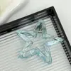Pinza de Pelo de Estrella de Cinco Puntas de Colores para Mujer, Pasador de Media Cola con Plumas, Pinza de Tiburón para la Parte Posterior de la Cabeza, Accesorio para el Cabello
