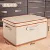 Caja de almacenamiento para ropa y pantalones, organizador de compartimentos para ropa y ropa interior, cesta plegable de tela para el hogar, herramienta de capas para armario