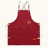 Delantal Impermeable de Lona para Comercio Exterior Transfronterizo con Etiqueta para Supermercado, Cocina, Uso Doméstico, Resistente a Manchas, Resistente al Desgaste, Ropa de Trabajo, Delantal de Longitud Extendida al por Mayor