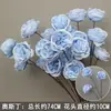 Juego de 10 Piezas de Flores para Boda en Tonos Azules para Decoraciones de Pasillo de Salón de Bodas, Arreglos Florales, Decoraciones de Fondo y Decoraciones de Escenario con Flores Artificiales