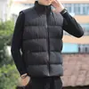 Chaleco de algodón con relleno de plumón para hombre para otoño e invierno, ajuste holgado para exteriores, talla grande, engrosado, cálido, chaqueta estilo pareja