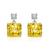 Pendientes cuadrados de costura exquisita S925 para mujer, diseño de nicho, pendientes de alta calidad que combinan con todo, nuevos populares e8219
