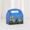 Caja de Regalo con Patrón de Araña de Comercio Exterior Caja para Hornear Héroe de la Ciudad Bolsa para Postres de Fiesta Maleta Caja de Embalaje Impresa