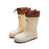 Nuevas botas de lluvia con cordón para niños y niñas, botas de lluvia antideslizantes de suela blanda, zapatos impermeables para acampar, ligeros para viajar en días lluviosos