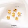 Accesorios de cobre chapados en oro de 24 quilates, exquisitos accesorios huecos calados, componentes de joyería hechos a mano para DIY, pulsera collar de calabaza