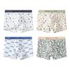 Roupa Íntima Juvenil Seda de Gelo Menta Período de Desenvolvimento 10A Antibacteriana Crianças Médias e Grandes Alunos do Ensino Fundamental Boxer Briefs Frescos e Confortáveis