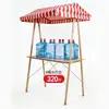 Carrito de postres plegable para vender pasteles en vaso, sushi y snacks; Estante de Exhibición Móvil para Puestos de Mercado Nocturno