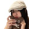 Sombrero Retro y Avanzado Estilo Británico para Mujer Verano Estilo Japonés Sombrero de Repartidor Rostro Pequeño Estilo Antiguo Anti-desgaste Lengua de Pato Sombrero Bailey