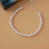 Pulsera de Plata para Estudiantes que Conserva el Color para Mujer, Pulsera Sencilla, Joyería Estilo Coreano de Estrella y Mariposa, Fabricante de Regalos de Moda, Comercio Exterior