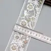 6.5cm Encaje de Perlas Organza Cuentas Tubo Bordado Ropa Ropa Infantil Accesorios para Faldas DIY Cortina Vestido de Novia Accesorios de Encaje