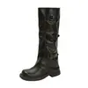 6118-6 9CM Botas Longas Aumentadoras de Altura para Mulheres Baixas, Novo Modelo 2026, Botas de Cavaleiro, Botas para Calças Femininas