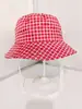 Sombrero de Cubo de Primavera para Mujeres Mayores, Sombrero de Sol a Cuadros para Exteriores para Madres de Mediana Edad y Mayores, Sombrero de Pescador de Ala Pequeña, Sombrero de Protección Solar para Abuelas