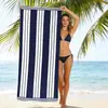 Toalla de Playa Rayada Jit para Dropshipping Transfronterizo en Amazon Temu, Toalla de Baño de Playa de Microfibra Estampada Digitalmente