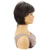 Peluca Corta Marrón Estilo Europeo y Americano con Mechas, Cabello Corto Liso, Peluca Sintética de Fibra de Alta Temperatura Natural Esponjosa, en Stock