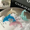 YHJ Accesorios para el Cabello Nuevo Pasador de Delfín Acrílico Acrílico Ácido Acrílico Pinza para Flequillo Linda Pinza de Pico de Pato Pinza Lateral Pasador para el Cabello Tocado